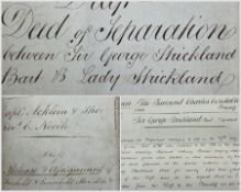 Collection of 19th century ephemera relating to the Strickland family of Boynton and Hildenley