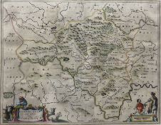 Jan Jansson (Dutch 1588-1664): 'Radnoriensis Comitatus vulgo The Countie of Radnor'