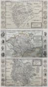 Herman Moll (Dutch/British 1654-1732): 'Worcestershire (3)' 'Rutlandshire' and 'Herefordshire'