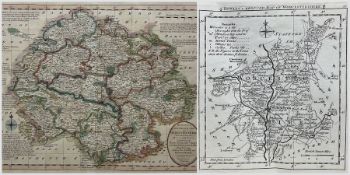 Carington Bowles (British 1724-1793): 'Bowles's Reduced Map of Worcestershire' and 'Bowles's New Med