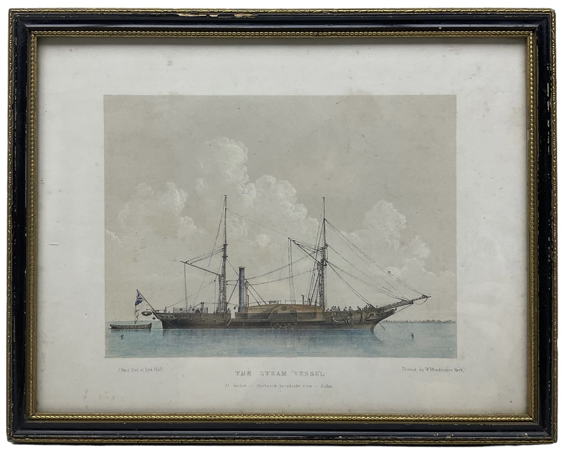 John Ward of Hull (British 1798-1849): 'The Steam Vessel' 'Brig Entering the Humber' and British Man - Image 2 of 4