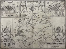 John Speed (British 1552-1629): 'Rutlandshire with Oukham and Standford'