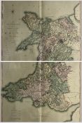 Charles Smith (British 1768-1854): 'A Two Sheet Map of the Principality of Wales'