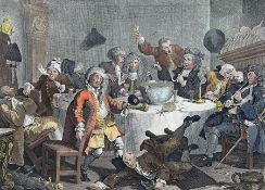 William Hogarth (British 1697-1764): 'A Midnight Modern Conversation'