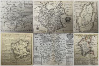 Richard Blome (British 1635-1705): 'A Mapp of Ye County of Hereford with its Hundreds'