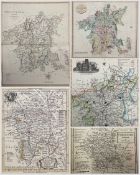 Collection of 18th and 19th century engraved maps of Worcestershire