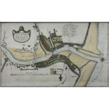 L Charlton (British 18th century): 'Plan of the Town and Harbour of Whitby'