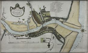L Charlton (British 18th century): 'Plan of the Town and Harbour of Whitby'