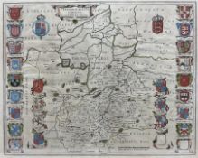 Johannes (Joan) Blaeu (Dutch 1596-1673): 'Cantabrigiensis Comitatus - Cambridge Shire'