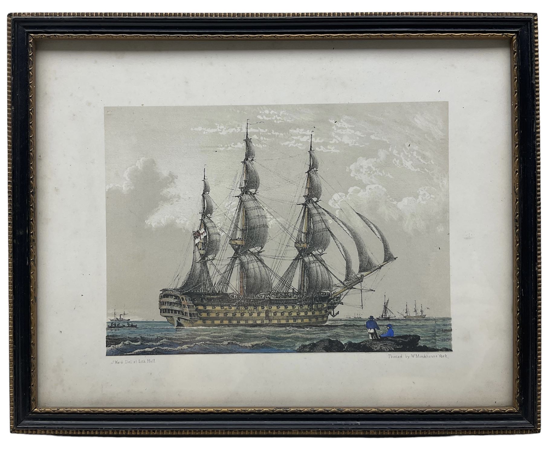 John Ward of Hull (British 1798-1849): 'The Steam Vessel' 'Brig Entering the Humber' and British Man - Image 3 of 4