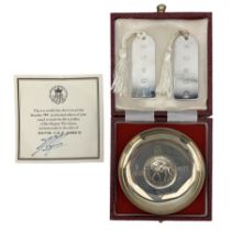 Silver limited edition Crown dish to commemorate the silver jubilee 1977