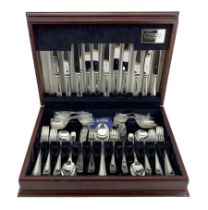 Canteen of silver bead edge cutlery for eight covers including silver handled knives