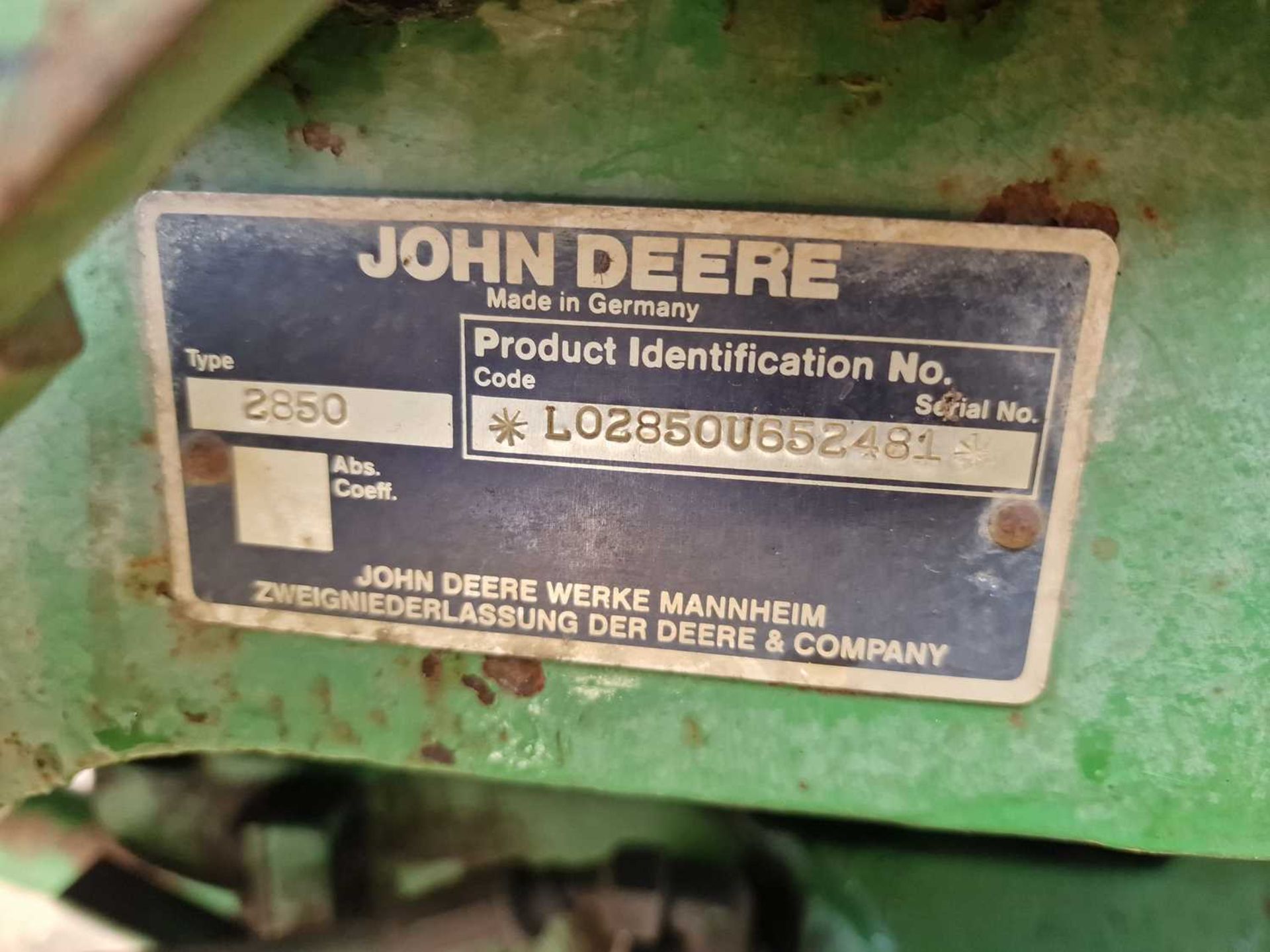 1989 John Deere 2850 4WD Tractor, Loader, 2 Spool Valves, Push Out Hitch (Reg. Docs. Available) - Image 52 of 52