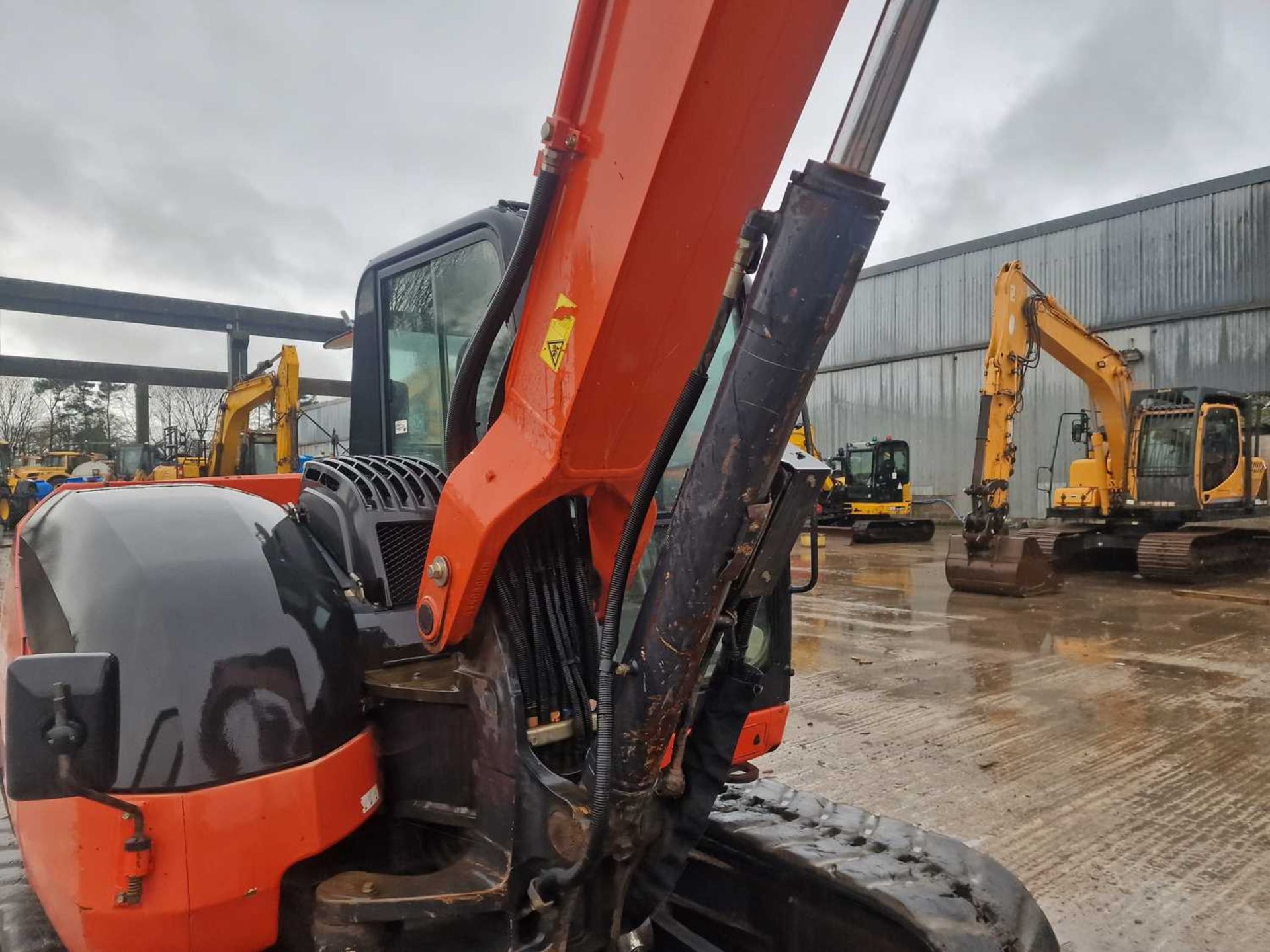 2017 Kubota KX080-4 Rubber Tracks, Offset, CV, Geith Hydraulic QH, Piped, Aux. Piping, A/C, 36" Buck - Image 85 of 108