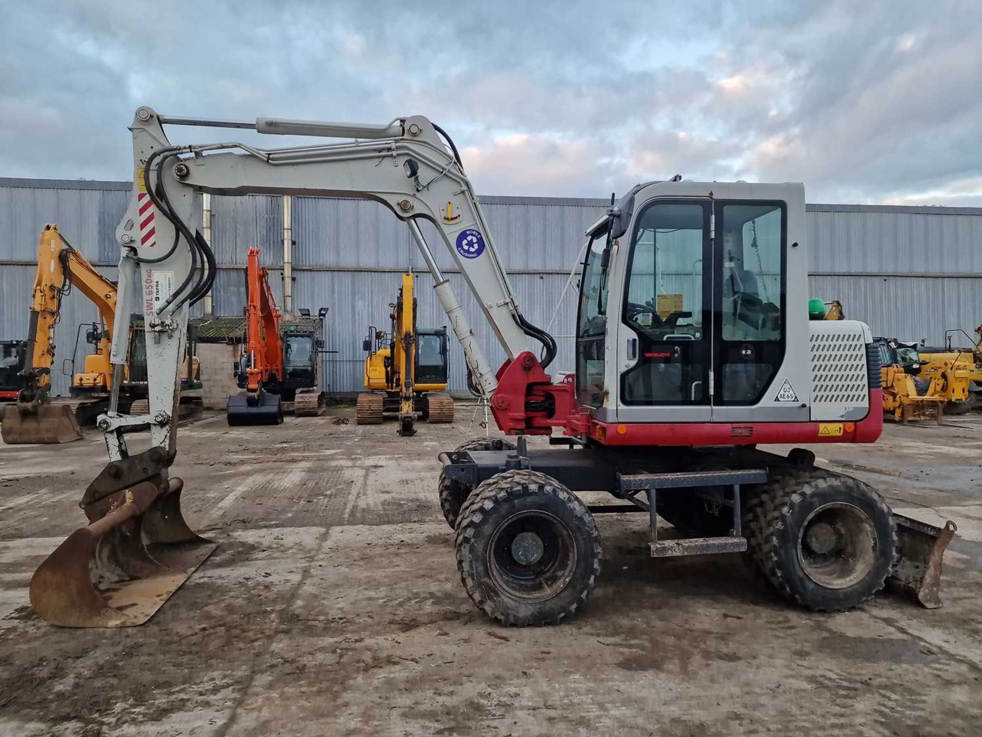 2011 Takeuchi TB175W Wheeled Excavator, Blade, Offset, CV, Hill Hydraulic QH, Piped, Aux. Piping, A/ - Image 31 of 87