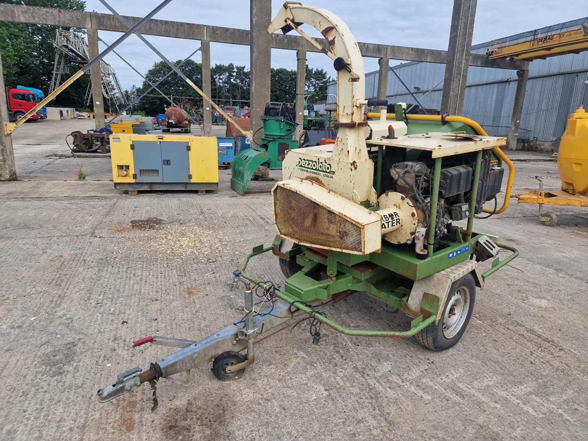 2007 Pezzola PZ150 Single Axle Wood Chipper, Lombardini Engine