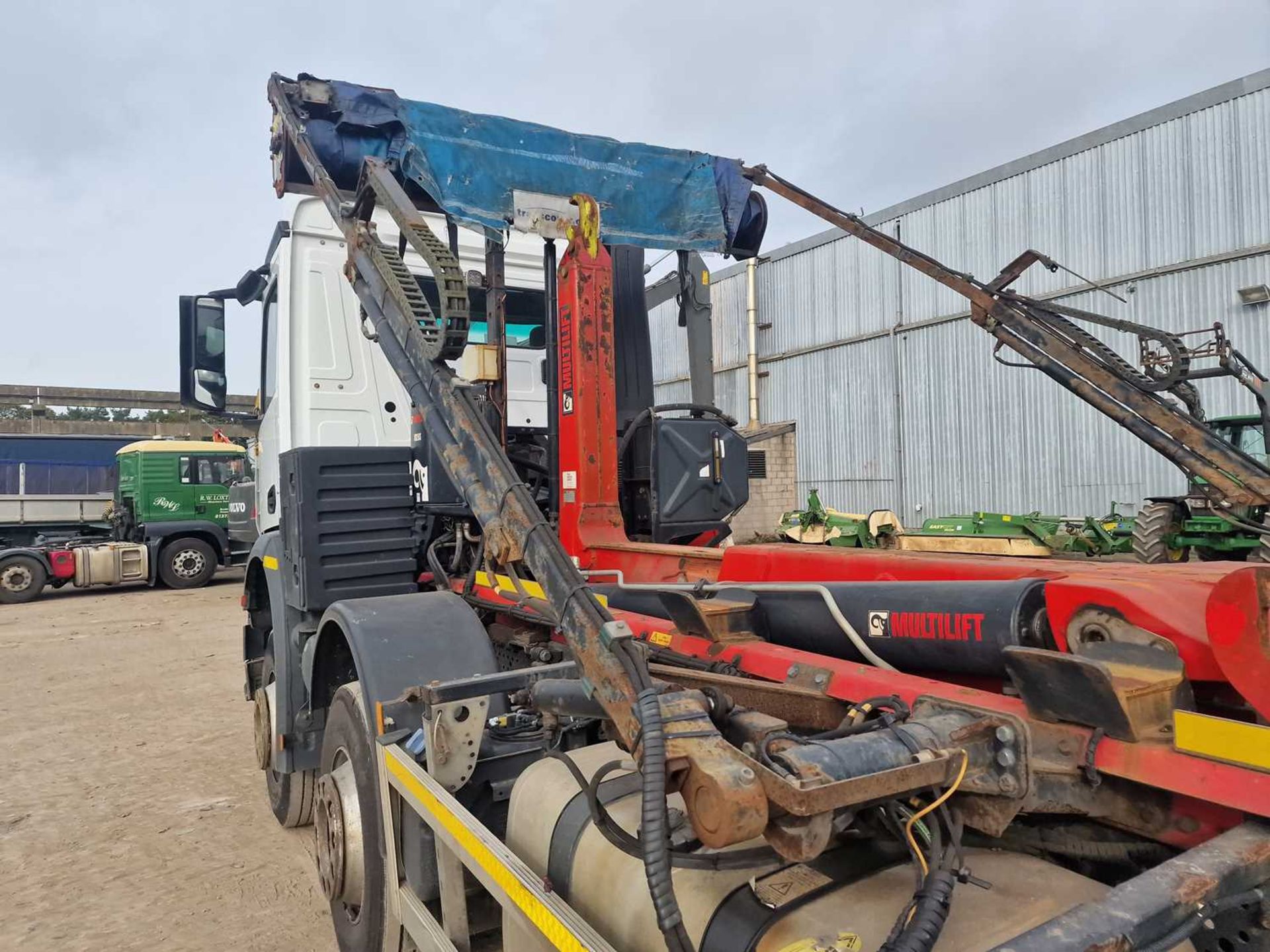 2017 Mercedes 8x4 Hook Loader Lorry, Multilift Equipment, Easy Sheet, Reverse Camera, A/C (Reg. Docs - Image 64 of 72