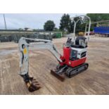 2019 Takeuchi TB210R Rubber Tracks, Blade, Offset, Manual QH, Piped, Expanding Undercarriage, Roll B