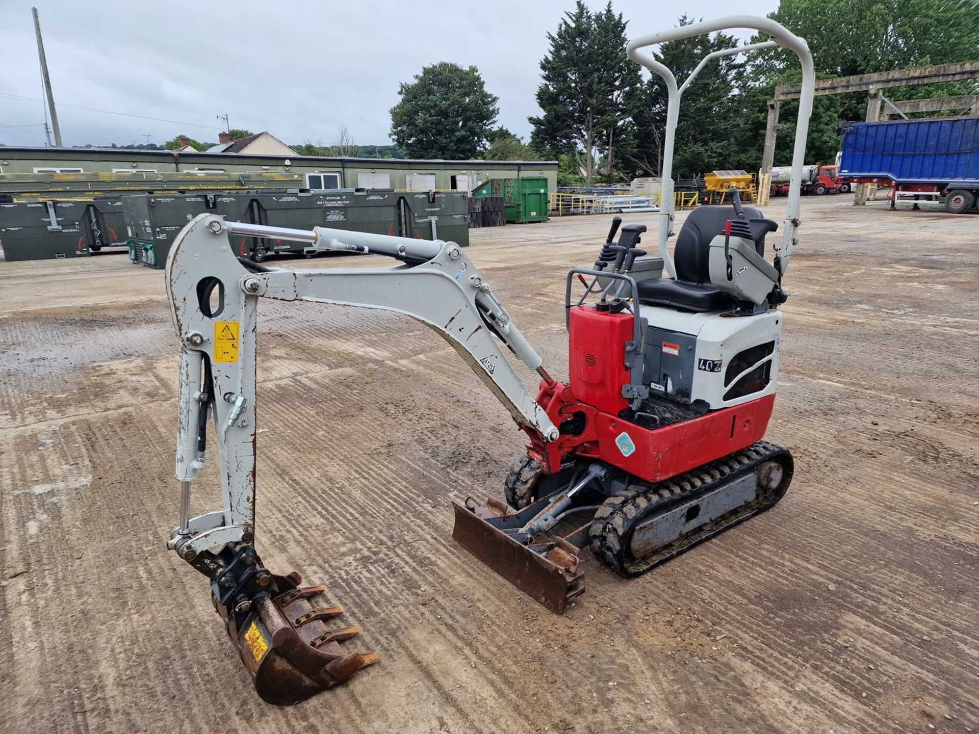 2019 Takeuchi TB210R Rubber Tracks, Blade, Offset, Manual QH, Piped, Expanding Undercarriage, Roll B