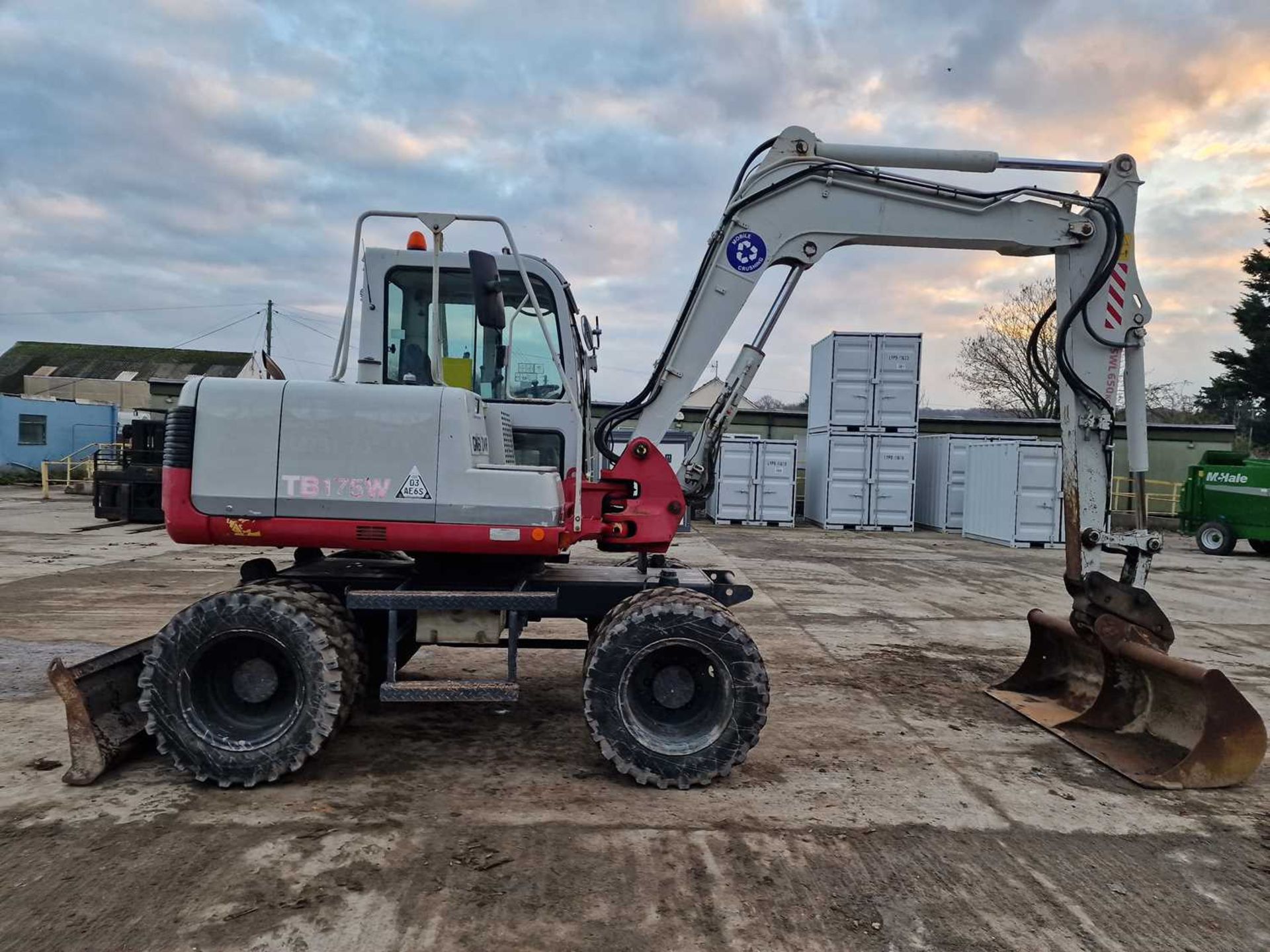 2011 Takeuchi TB175W Wheeled Excavator, Blade, Offset, CV, Hill Hydraulic QH, Piped, Aux. Piping, A/ - Image 6 of 87