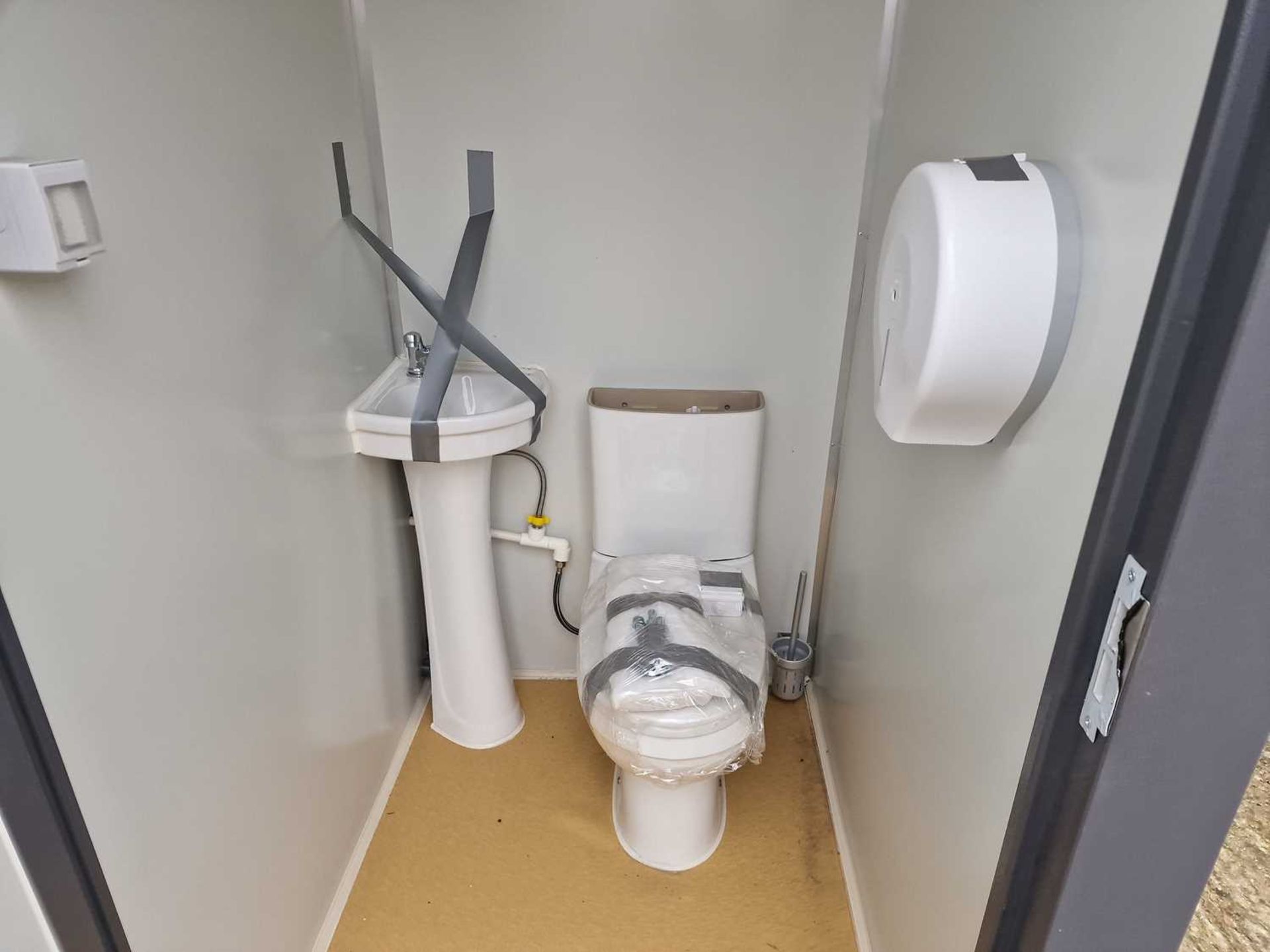 Unused Hardlife Double Toilet Block, with Sink, 240Volt (215cm x 130cm x 236cm) - Image 5 of 8