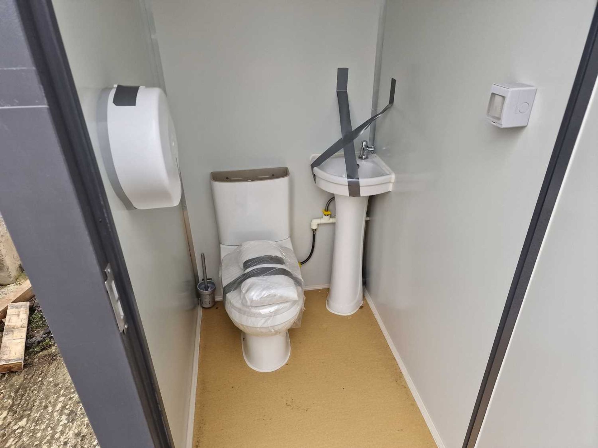 Unused Hardlife Double Toilet Block, with Sink, 240Volt (215cm x 130cm x 236cm) - Image 7 of 8