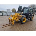 2015 JCB 540-140 Turbo Powershift Telehandler, Sway, Reverse Camera, WLI, Forks (EPA Compliant)