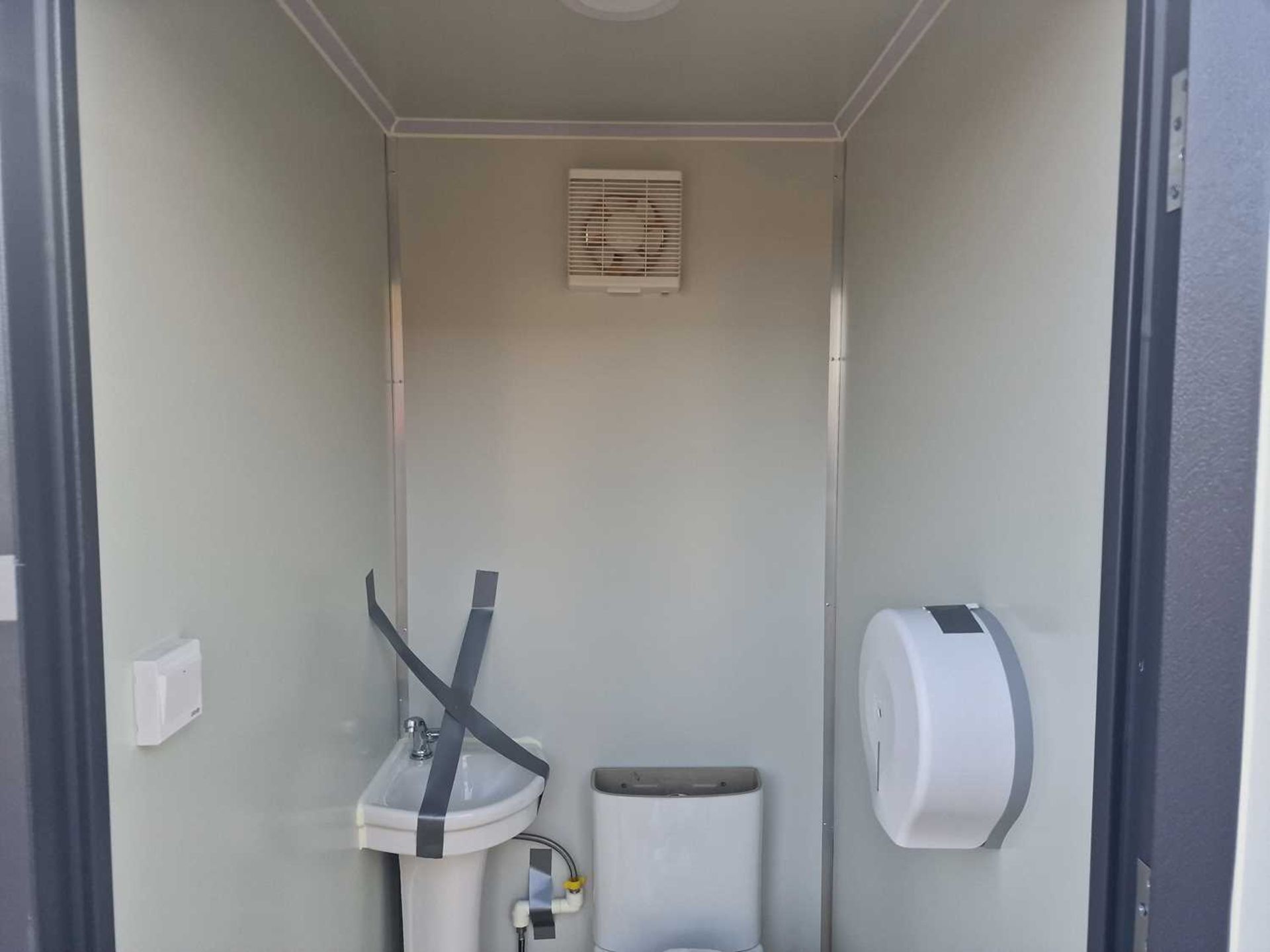 Unused Bastone Single Toilet Block, with Sink, 240Volt (130cm x 110cm x 236cm) - Image 6 of 7