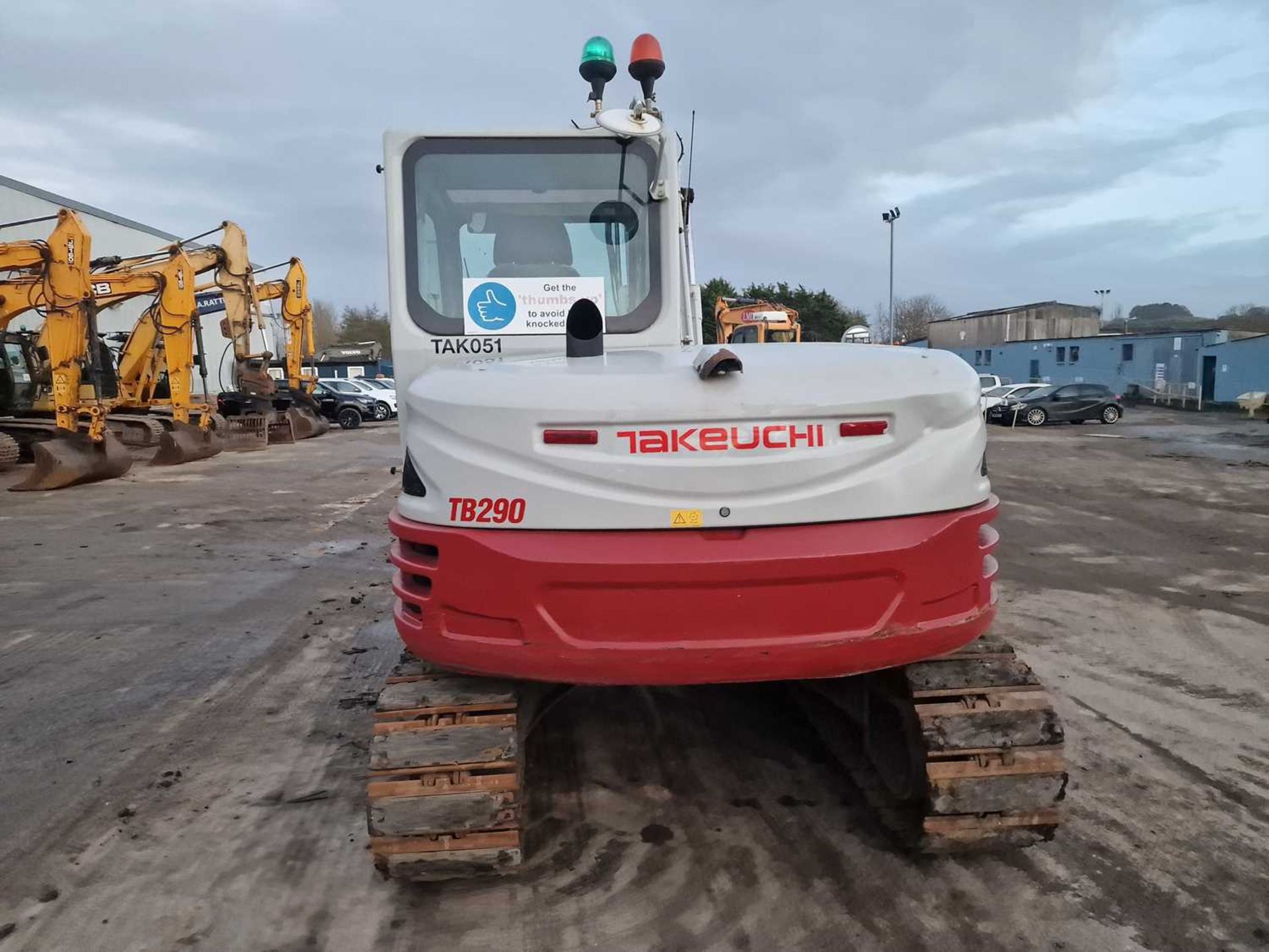 2018 Takeuchi TB290, 450mm Rubber Track Pads, Blade, Offset, CV, Hydraulic QH, Piped, Aux. Piping, R - Image 5 of 39