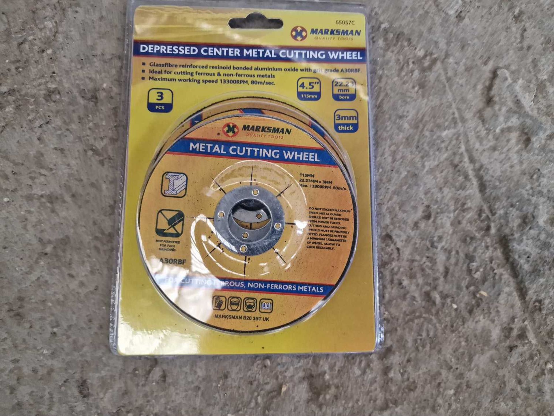 Marksman 4½" 3Pcs Metal Cutting Discs (3 of) - Image 2 of 2