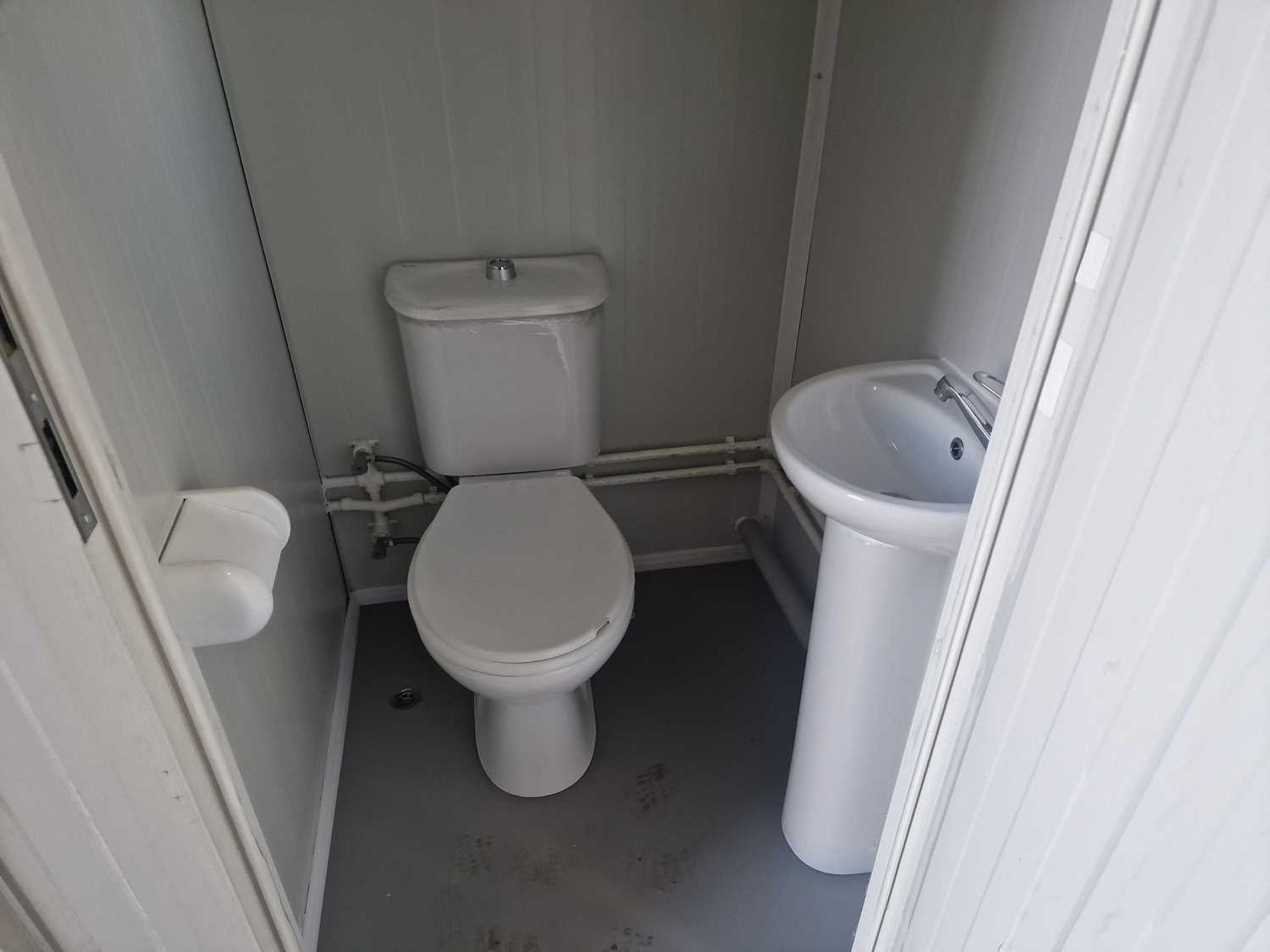 Unused Double Toilet Block, with Sink, 240Volt - Image 5 of 8