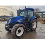 2019 New Holland T6.180 4WD Tractor, Cab Suspension, 3 Spool Valves, Push Out Hitch, A/C