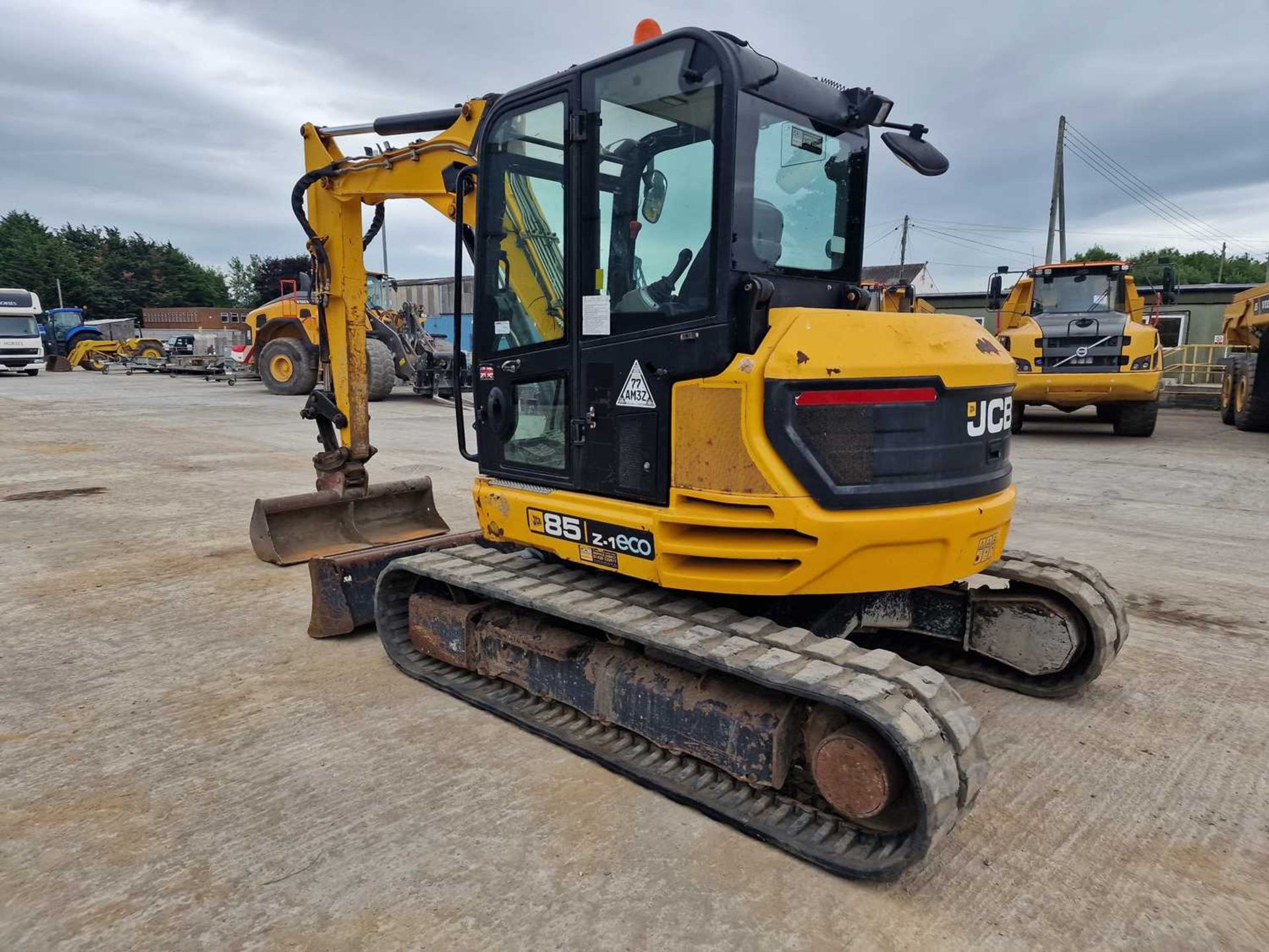 2015 JCB 85Z-1 ECO Rubber Tracks, Blade, Offset, CV, JCB Hydraulic QH, Piped, Aux. Piping, 60" Bucke - Image 43 of 80