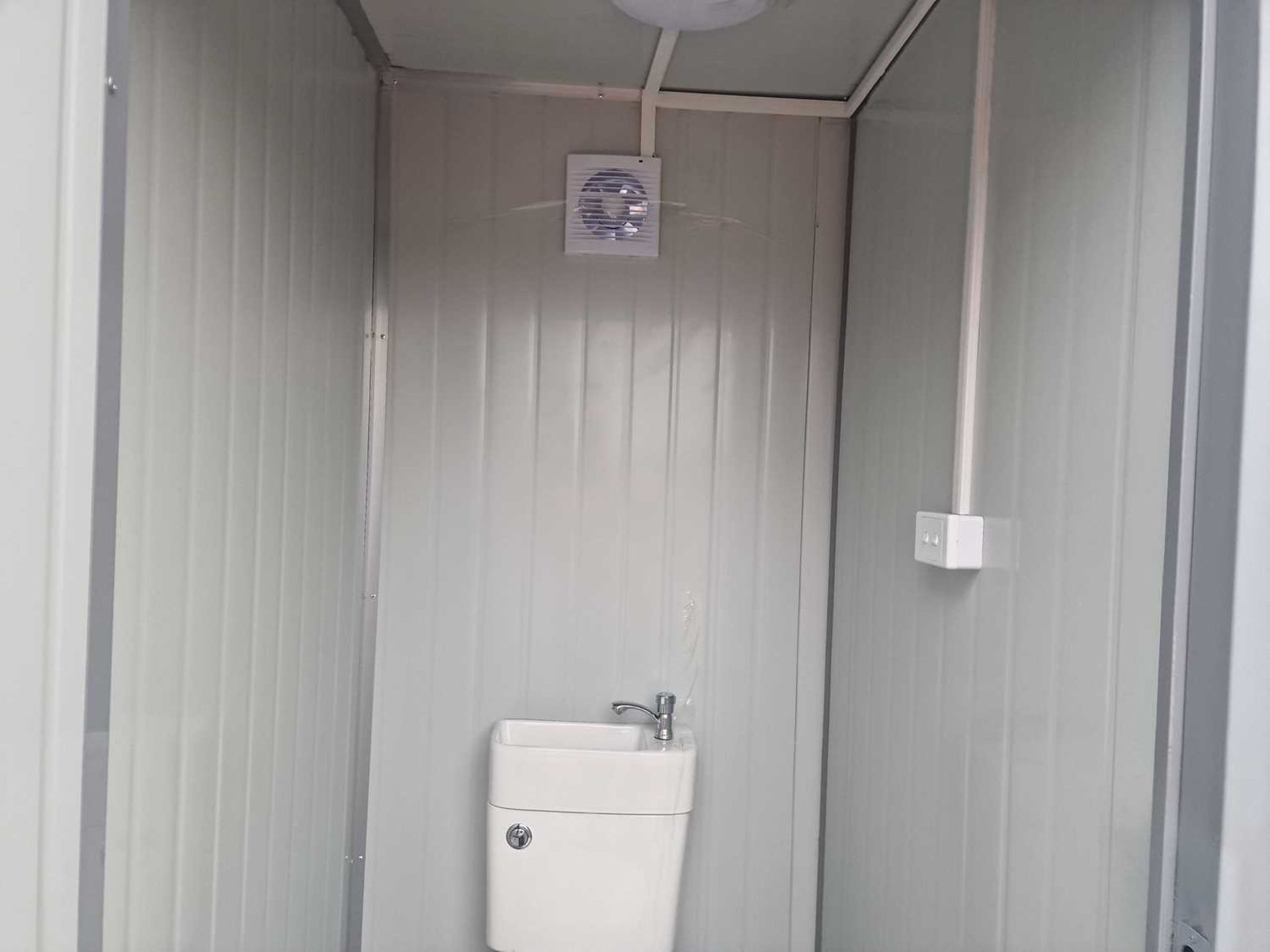 Unused Double Toilet Block, with Sink, 240Volt (215cm x 123cm x 247cm) - Image 6 of 8