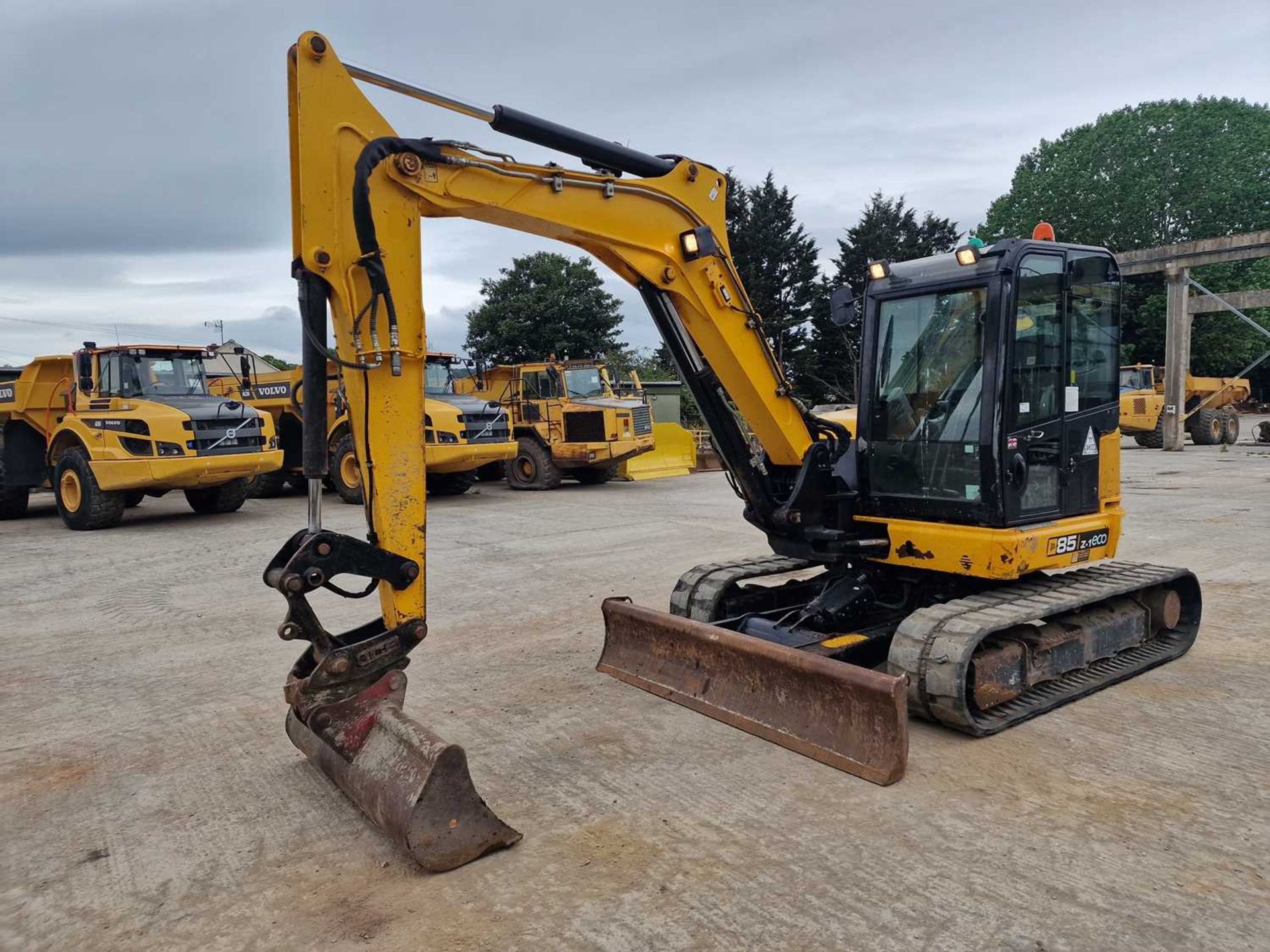 2015 JCB 85Z-1 ECO Rubber Tracks, Blade, Offset, CV, JCB Hydraulic QH, Piped, Aux. Piping, 60" Bucke - Image 41 of 80