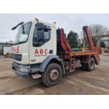 2009 DAF LF55.220 4x2 Skip Loader Lorry, Extendable Arms, Boughton Gear, Manual Gear Box, Reverse Ca