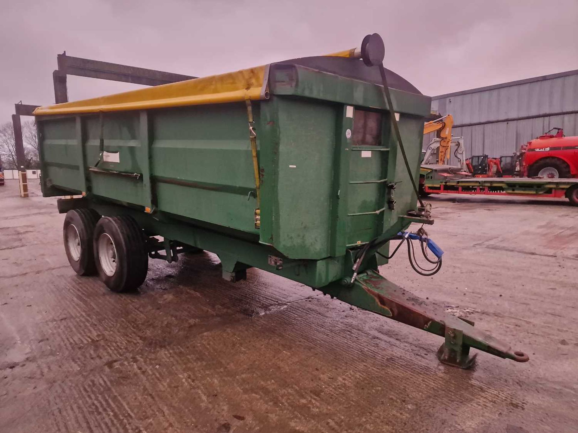 2000 Richard Western SF14 14 Ton Grain Tipping Trailer, Sprung Draw Bar, Roll Over Sheet - Image 4 of 11