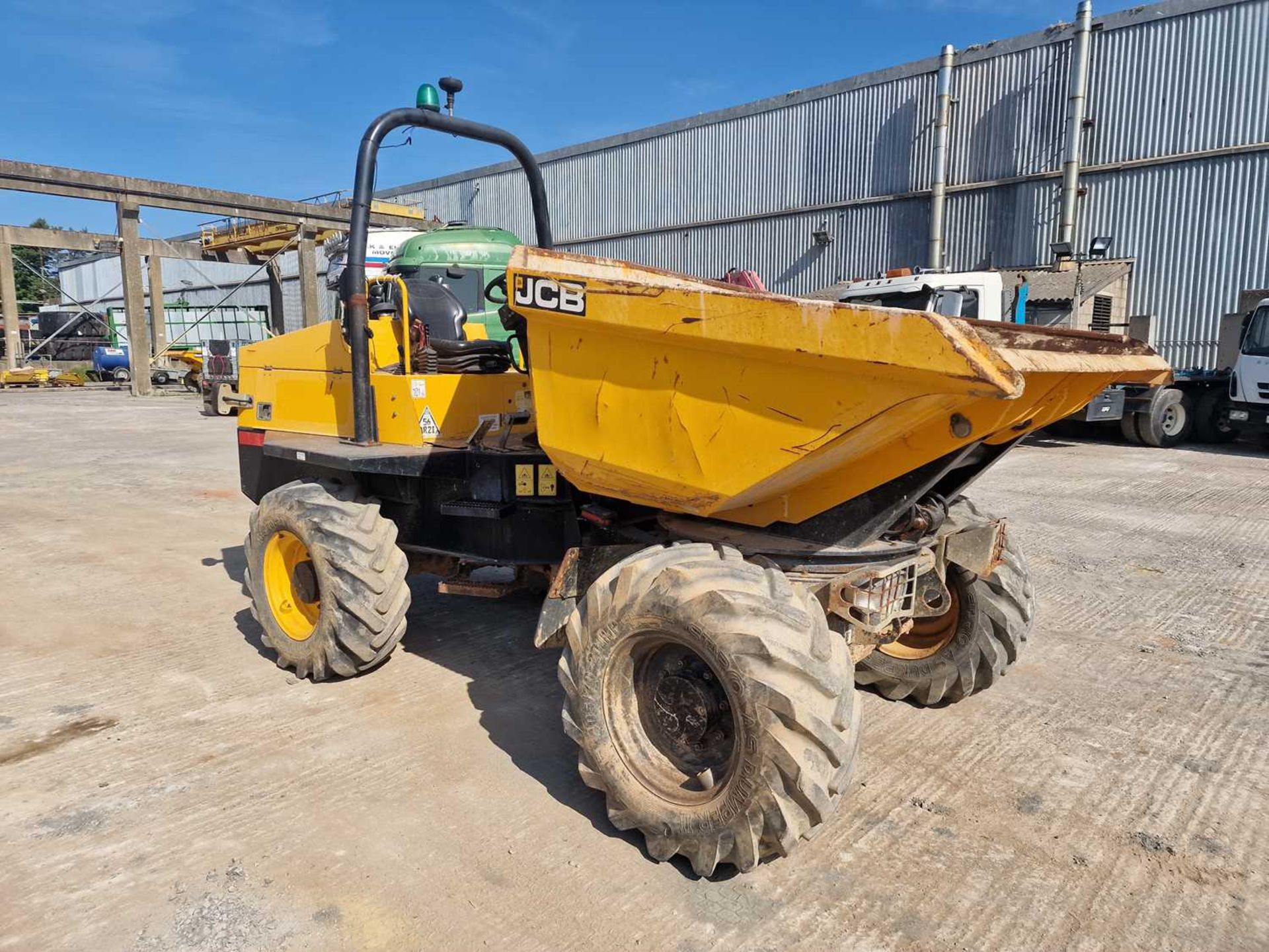 JCB 6TST 6 Ton Swivel Skip Dumper, Folding Roll Bar - Image 6 of 46