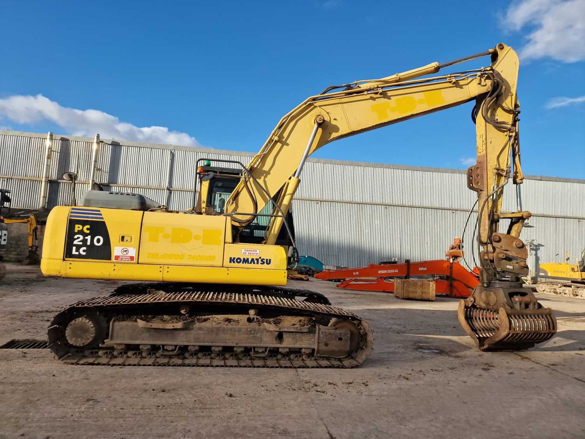 2006 Komatsu PC210LC-8, 700mm Steel Tracks, CV, Miller Hydraulic QH, Piped, Aux. Piping,  A/C (Grab  - Image 6 of 36