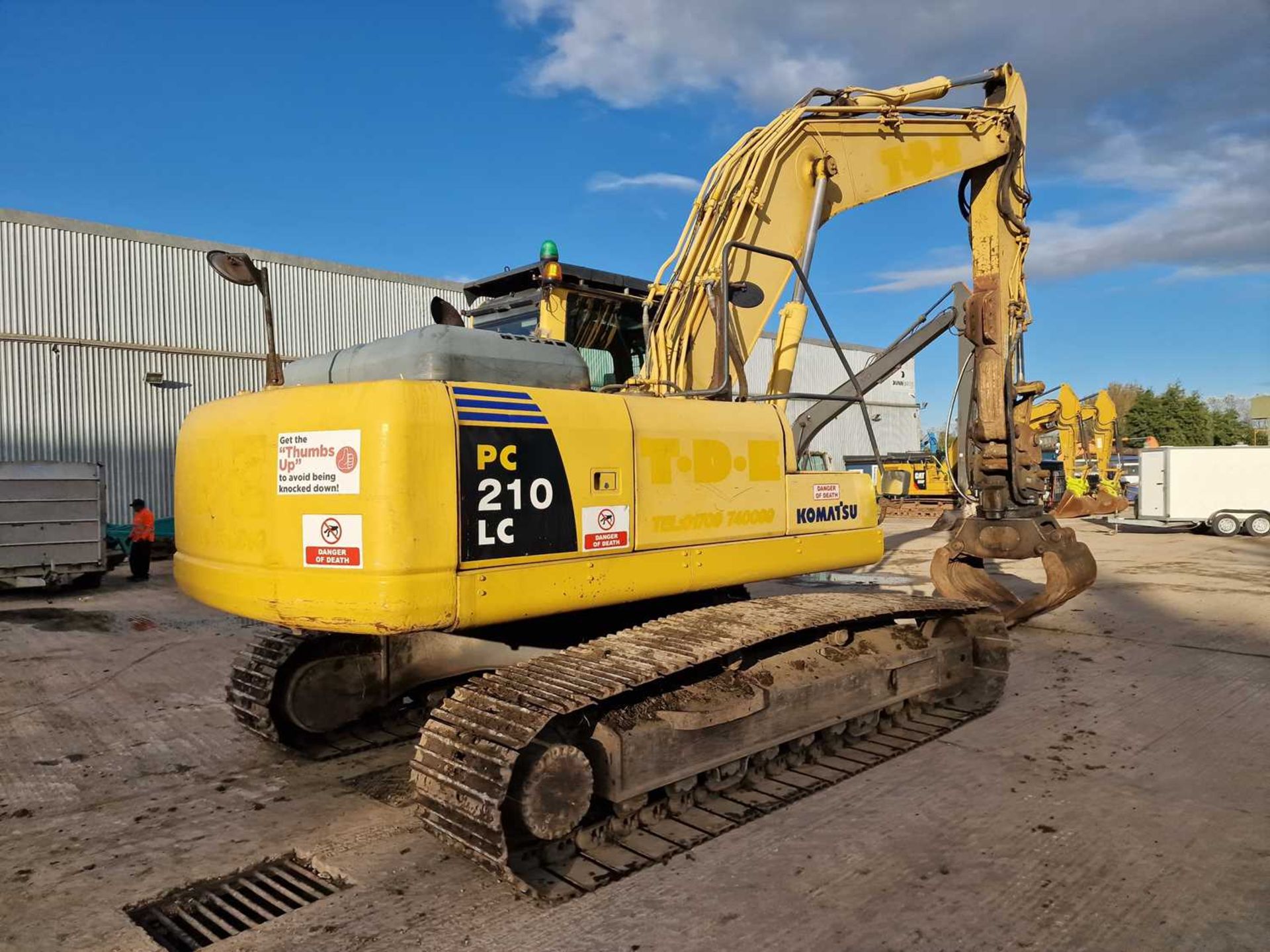2006 Komatsu PC210LC-8, 700mm Steel Tracks, CV, Miller Hydraulic QH, Piped, Aux. Piping,  A/C (Grab  - Image 5 of 36
