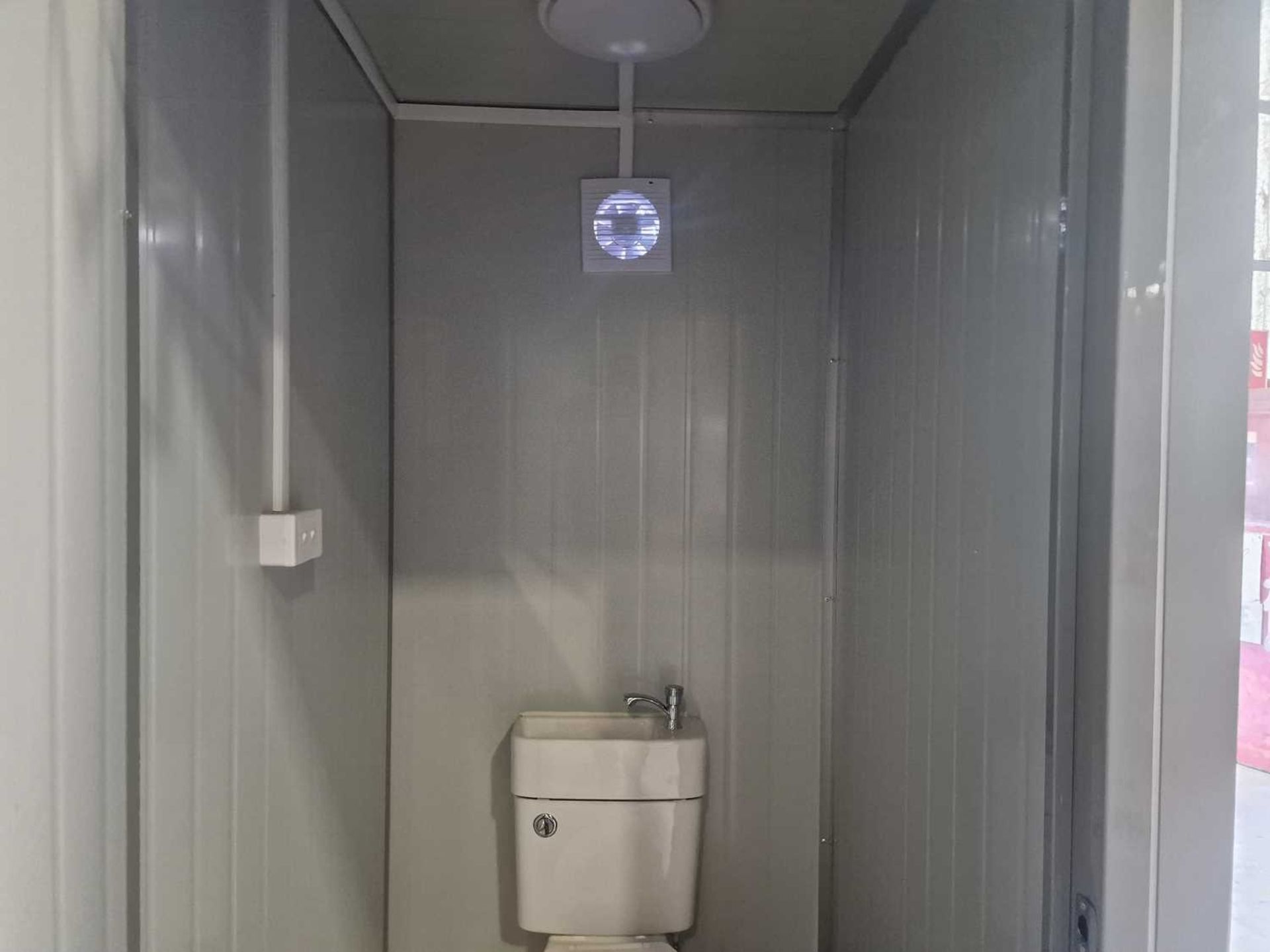 Unused Double Toilet Block, with Sink, 240Volt (215cm x 123cm x 247cm) - Image 6 of 8