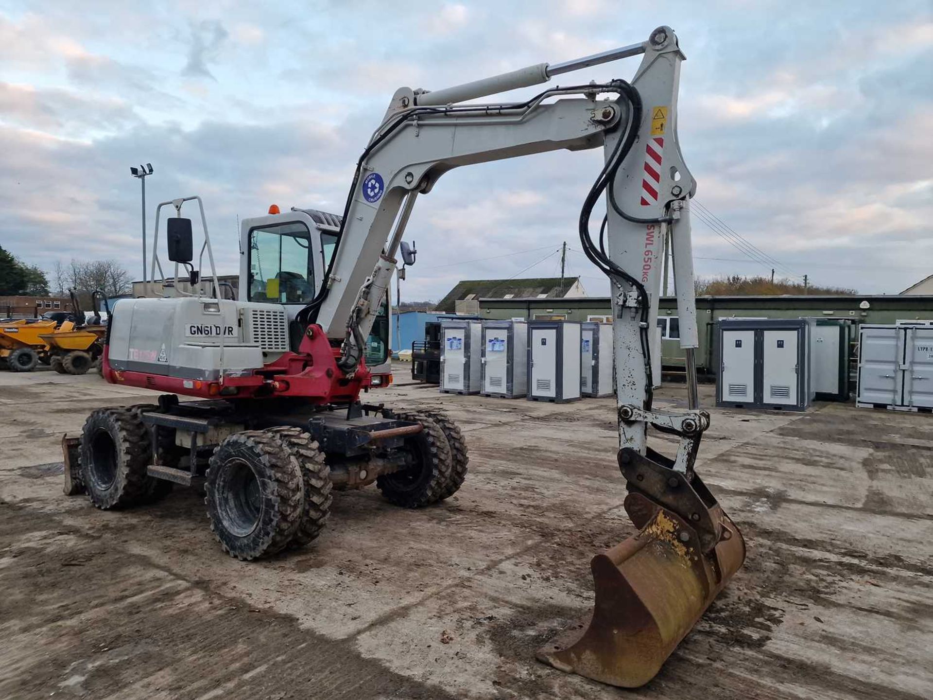 2011 Takeuchi TB175W Wheeled Excavator, Blade, Offset, CV, Hill Hydraulic QH, Piped, Aux. Piping, A/ - Image 36 of 87