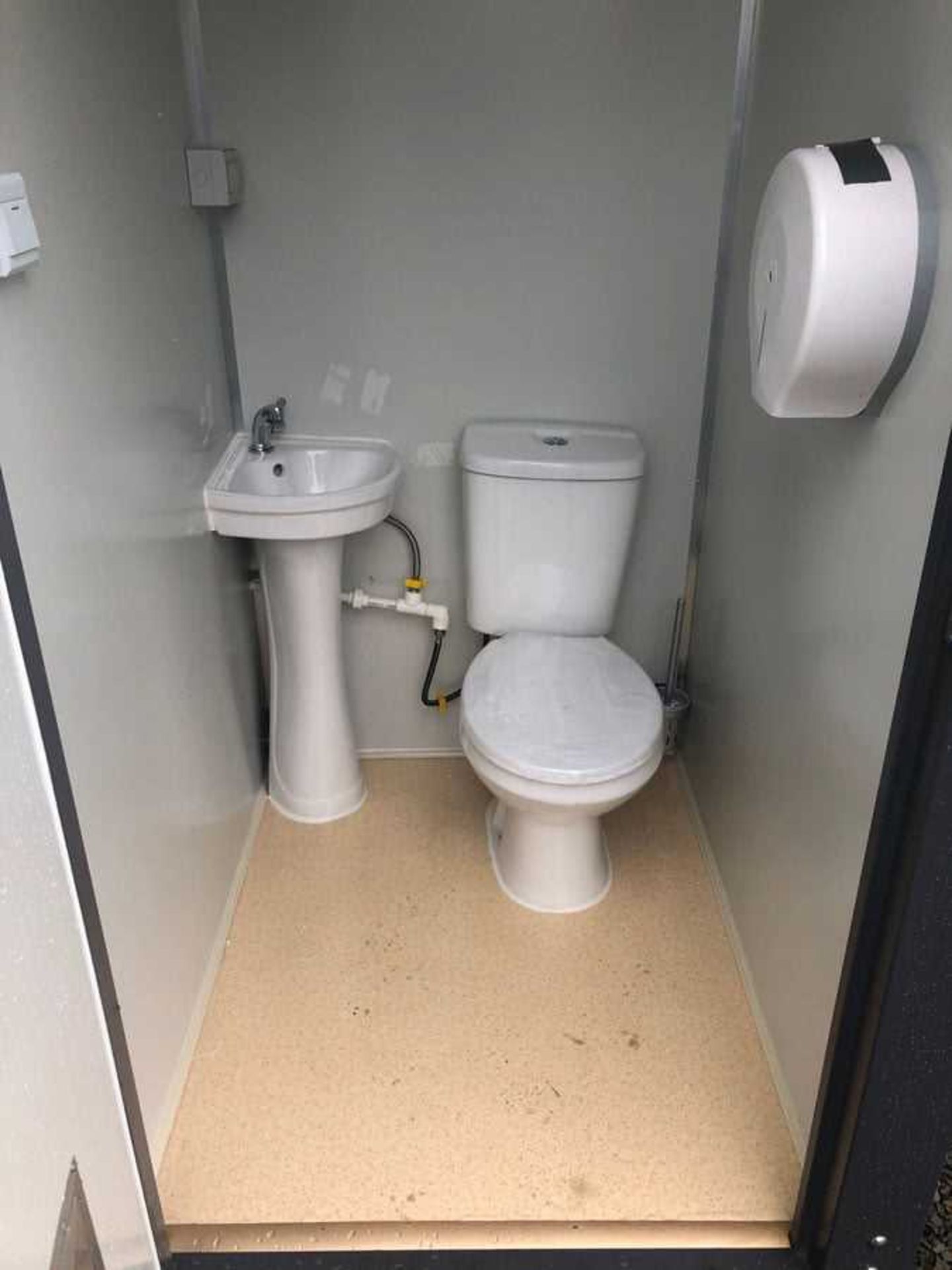 Unused Bastone Double Toilet Block, with Sink, 240Volt (215cm x 130cm x 236cm) - Image 9 of 11