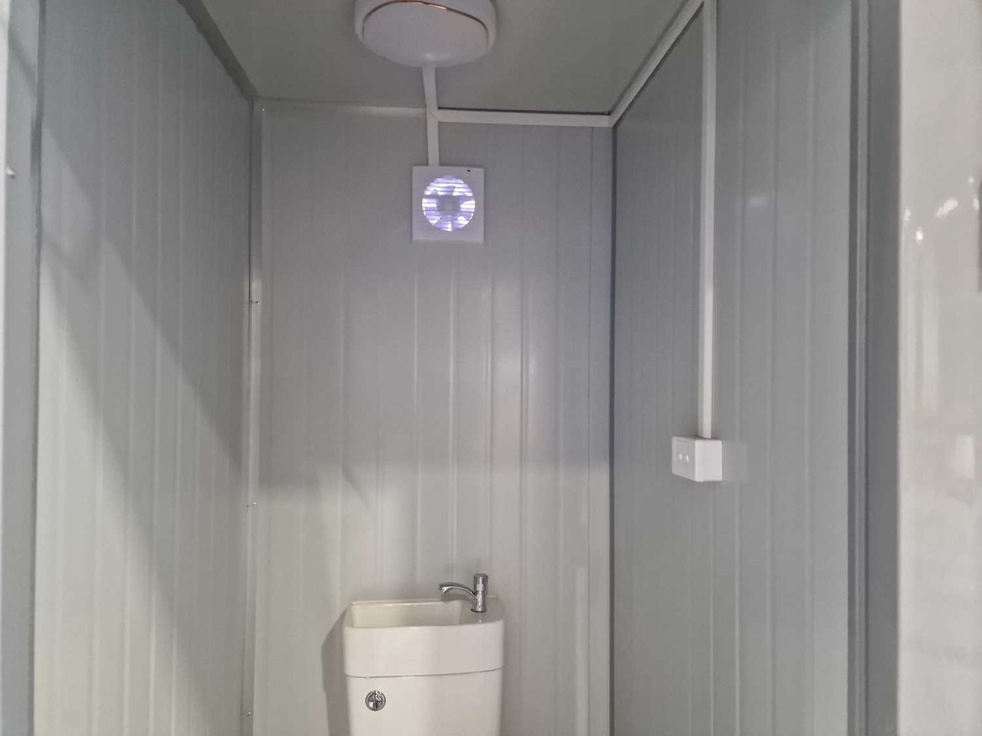 Unused Double Toilet Block, with Sink, 240Volt (215cm x 123cm x 247cm) - Image 8 of 8