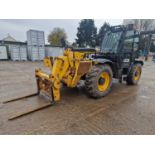 2015 JCB 540-140 Turbo Powershift Telehandler, Sway, Reverse Camera, WLI, Forks (EPA Compliant)