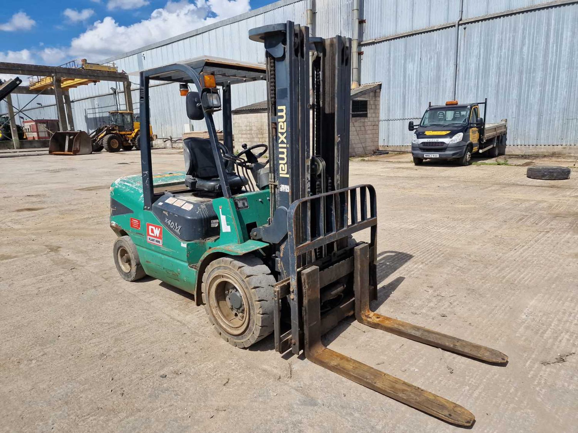 2015 Zhejiang FD40T 4 Ton Diesel Forklift, 3 Stage Free Lift Mast, Side Shift, Forks - Image 25 of 38