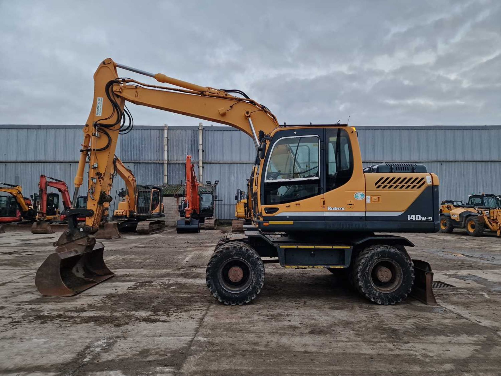 2013 Hyundai R140W-9 Wheeled Excavator, Blade, CV, Geith Hydraulic QH, Piped, Aux. Piping, Reverse C - Image 2 of 68