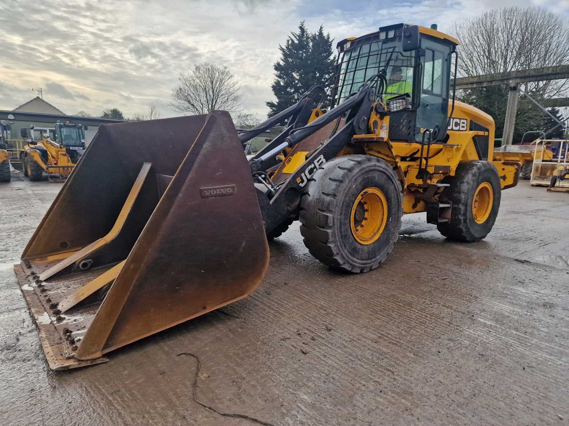 2017 JCB 437 Wheeled Loader, High Tip Bucket, High Lift Boom, QH, Reverse Camera, A/C