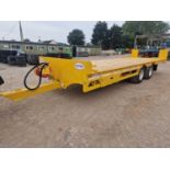 Unused 2023 McKee 19 Ton Twin Axle Hydraulic Beavertail Low Loader and Bale Trailer, Air Brakes, Spr