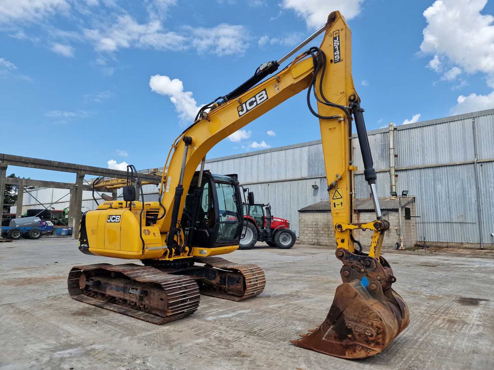 2014 JCB JS145LC 700mm Steel Tracks, CV, Hydraulic QH, Piped, Reverse Camera, A/C, 36" Bucket (EPA C - Image 7 of 117